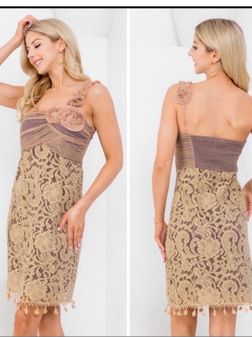 Dress with Floral Detail NWT